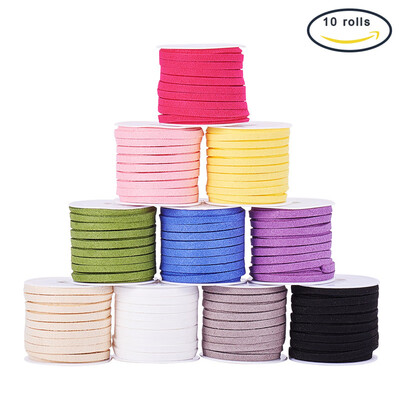 

PH PANDAHALL 10 Rolls 5M Faux Suede Cords for DIY Jewelry Craft Making