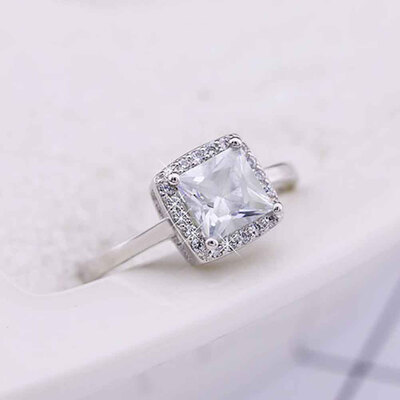

Ring Silver Ring Diamond Ring Fashion Discoloration Diamond Wedding Discoloration Ring