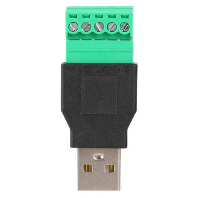 

USB20 Male to 5pin Screw Terminal Connector Apdater with Shield Connector