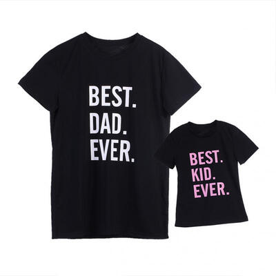 

Family Dad&Kid Parent Matching Outfit T Shirt Cotton Clothing Wear