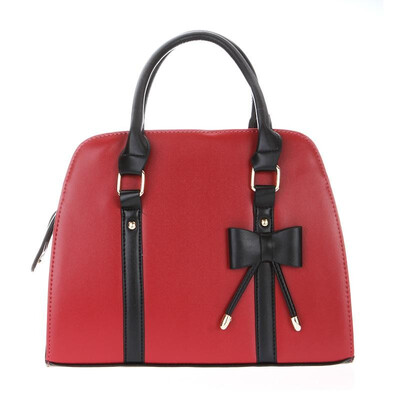 

Fashion Women Lady Handbag Bowknot PU Faux Leather OL Candy Color Tote Messenger Cross Body Single Shoulder Bag Red