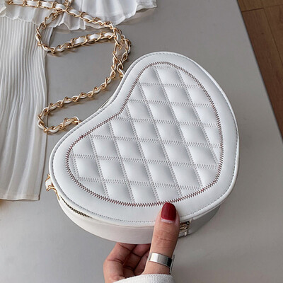 

Xiaoxiang wind bag womens bag new 2019 fashion love rhomboid chain bag with one shoulder oblique satchel