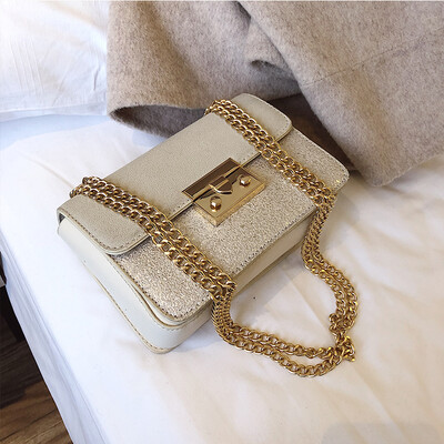 

Ins super fire bag female 2019 new Korean fashion sequins casual wild chain shoulder slung small square bag