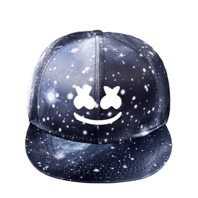 DJ Marshmello Mask Kids Boys Galaxy Starry Sky Baseball Cap Hip Hop Hat Holiday