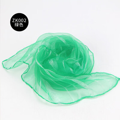 

Factory direct childrens show silk scarf kindergarten dance square towel solid color nylon yarn yarn scarf wholesale ZK002
