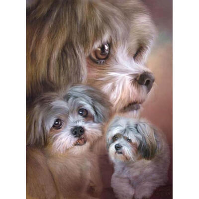 

5D DIY Full Drill Diamond Painting Dog Cross Stitch Embroidery Mosaic Kit