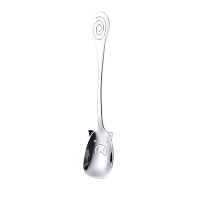 

1Pcs Cute Pig Creative Cartoon Antihot Spoon Household Spoon Fork Stainless Steel Children Tableware For Eating Fruit