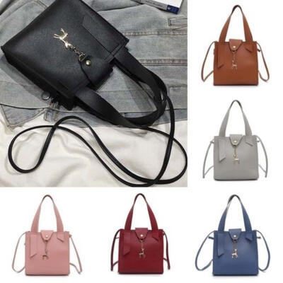 

Women&39s Vintage Small Deer Pendant Leather Crossbody Shoulder Bag Purse Wallet
