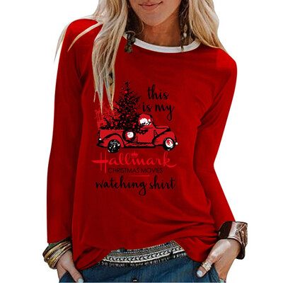 

Tailored Women Casual Letter Print Full Sleeve O Neck Pullover Loose Street Blouse