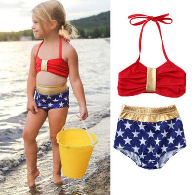 

Toddler Baby Girls Kids Swimsuit Bathing Tankini Bikini Set Swimwear Beachwear