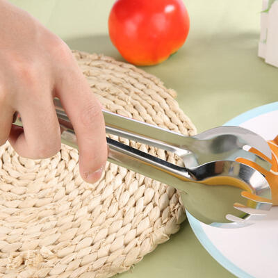 

Greensen Stainless Steel Full Circle Double-Sided Tooth Kitchen Tongs BBQ Tongs Cooking CliP