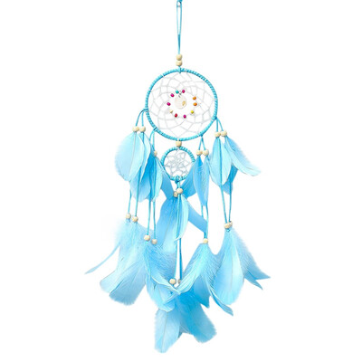 

Gobestart Hand made Dreamcatcher Feathers Night Light Car Wall Hanging Room Home Decor