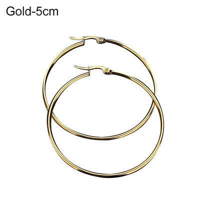 

Unique Women Big Circle Hoop Earrings Stainless Steel Party Club Pub Jewelry