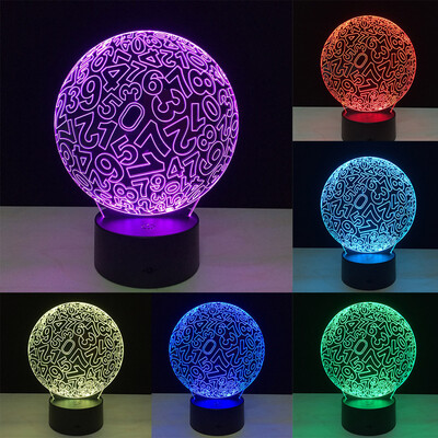 

〖Follure〗3D illusion Visual Night Light 7 Colors Change LED Desk Lamp Bedroom Home Decor
