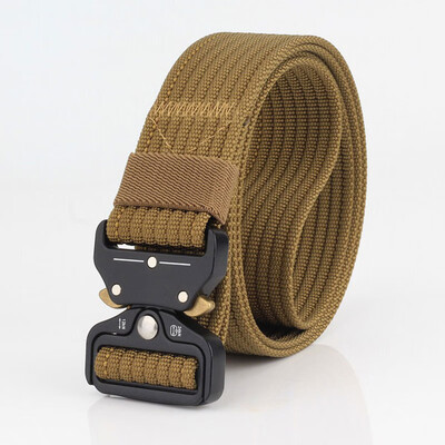 

Trend new Unisex belt Quick release Alloy Insert buckle Tactics belt outdoor casual high quality Nylon Men belt