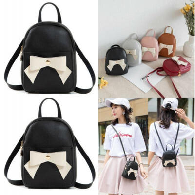 

Women Girls Mini Faux Leather Backpack Rucksack School Bag Travel Handbag New