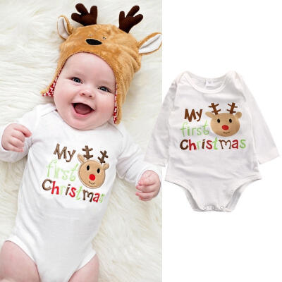 

0-12M Newborn Baby Boy Girl Infant Romper Jumpsuit Bodysuit Clothes Outfits