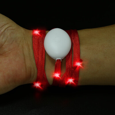 

〖Follure〗Colorful LED Change Shoelace Luminous Glow Light Up Nylon Strap Night Club Party