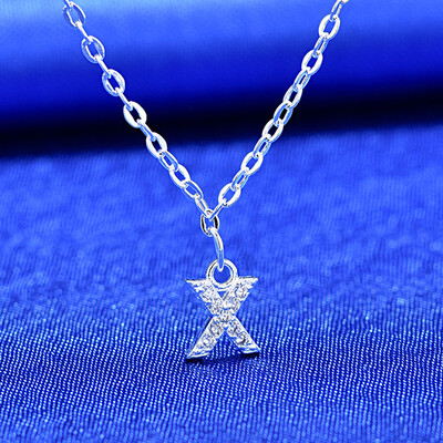 

Sale 1PC Women Girls 26 Letter Pendant Necklace Graceful Unique Adjustable Silvery Letter Pendant Necklaces