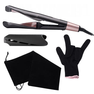 

Hair Straightener And Curler In One With Glazed Ceramic Plates LED Display Adjustable Temperature -UK Plug