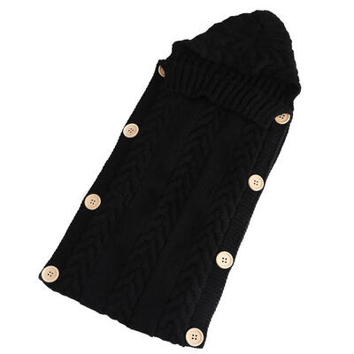 

Cute Baby Knitted Sleeping Bag Infant Swaddle Wrap Newborn Stroller Blanket