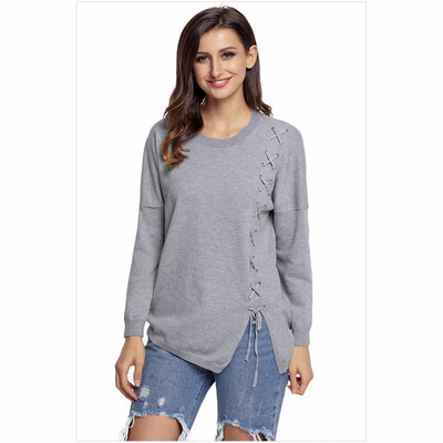 

Round neck long sleeve bottoming knit sweater