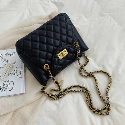 

Small fragrance bag female 2019 new summer small fresh fashion popular Messenger bag shoulder rhombic chain bag