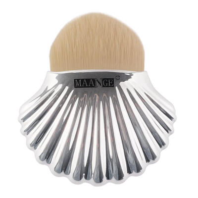 

1pc Pro Foundation Makeup Brush Powder Blush Concealer Silver Shell Brush