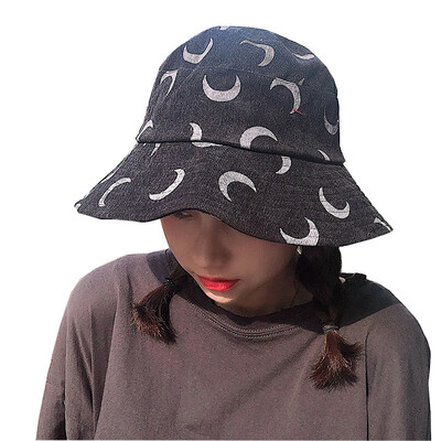

New moon print autumn&winter corduroy womens hat womens hat mens summer white hat red hat