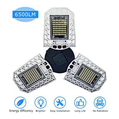 

LED Garage Lights Adjustable Garage Ceiling Light 80W LED Garage Light 8000LM CRI80 3000k for Garage Basement Barn with 3 Deformab