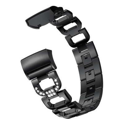 

〖Follure〗D Word Metal Bracelets Replacement Adjustable Straps Crystal For Fitbit Charge 3