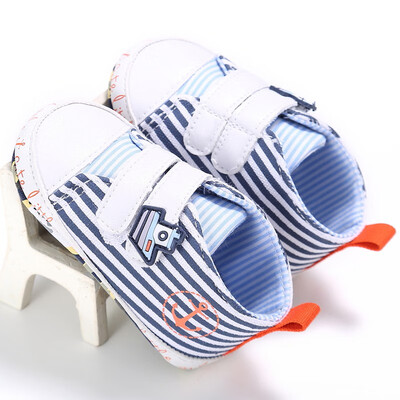 

Baby Fashion Canvas Casual Stripe Infant Soft Lace Up Toddler Kids Anti-skid First Walkers Shoes