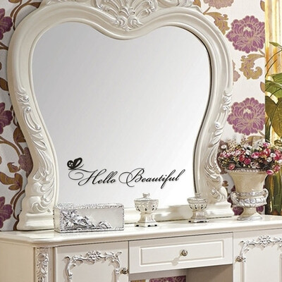 

Gobestart Hello Beautiful Wall Art Removable Home Vinyl Window Wall Stickers Decal Decor