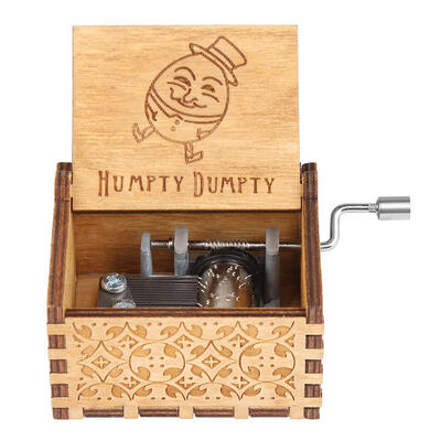 

Vintage Wooden Hand Cranked Music Box Retro Home Ornaments Crafts Kids Gift