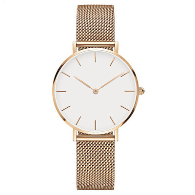 

RM Fashion Luxury Women Watch Stainless Steel Analog Quartz Wristwatch