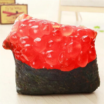 

Toponeto Simulation Sushi Egg Tart Ribs Snack Pillow Cushion Plush Toy Hotel Furnishings
