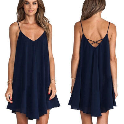 

New Summer Sexy Women Sleeveless Party Dress Evening Cocktail Casual Mini Dress