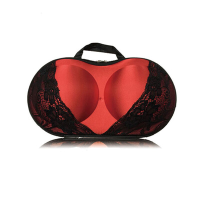 

Colorful Pattern Underwear Storage Box Portable Bra Bag with Mesh&Handle for Travel Fitness