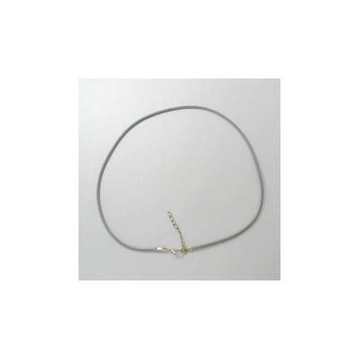 

Imitation Leather Necklace Cords with Platinum Color Iron Lobster Clasps&Iron Chains LightGrey 18