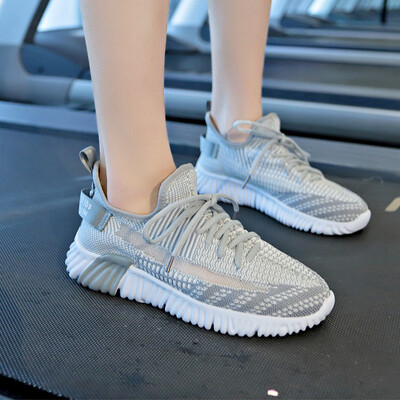 

Summer new flying woven breathable casual shoes students Harajuku wild trend coconut shoes ladies Korean sports shoes