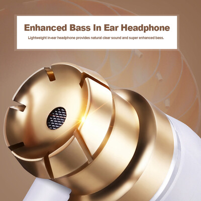 

35mm Wired Headphone In-Ear Stereo Music Headset Smart Phone Earphone Earpiece Hands-free with Microphone In-line Control
