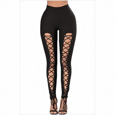 

Black high waist slim sports casual leggings