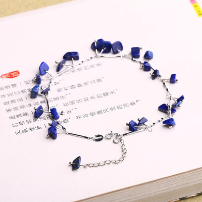 

Natural crystal garnet tourmaline womens simple fashion bracelet anklet