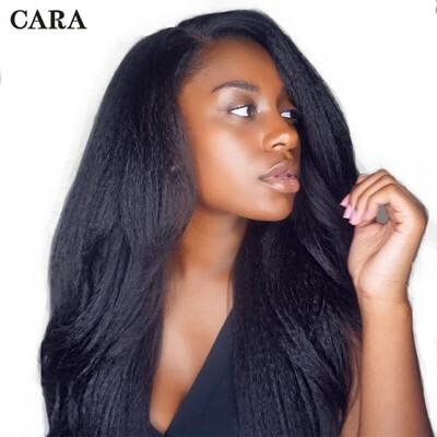 

130 Density Pre Plucked Lace Front Wig Kinky Straight Brazilian Human Hair Wigs With Baby Hair Dolago