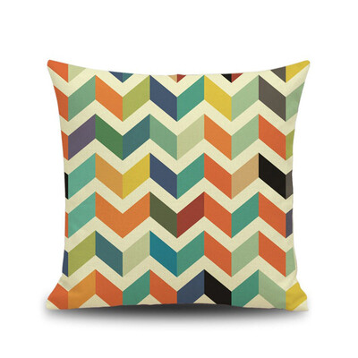

Siaonvr Geometry Painting Linen Cushion Cover Throw Pillow Case Sofa Home Decor C