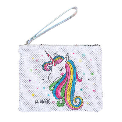 

Sequin Pencil Case Kids Girls Cartoon Clutch Coin Purse Zipper Cosmetic Bag