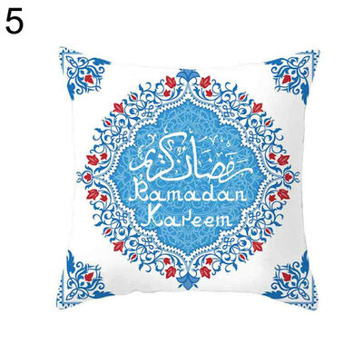 

Eid Mubarak Throw Pillow Case Islamic Ramadan Festival Cushion Cover Home Decor