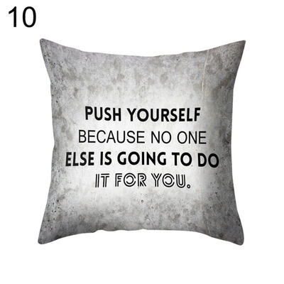

Encouraging Letter Suqare Throw Pillow Case Cushion Cover Sofa Bedding Articles