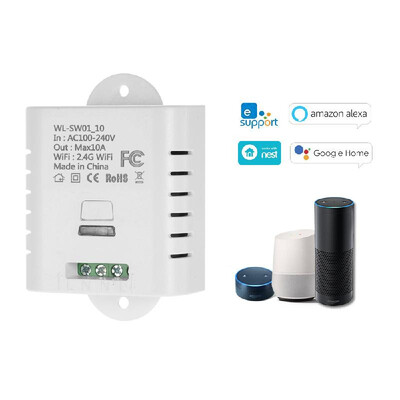 

WIFI Smart Switch 16A Wireless Light Timer Switch Phone APP Remote Control Compatible with Amazon Alexa & for Google Home Voice Co