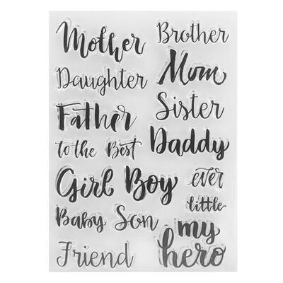

DIY Family Members Silicone Clear Stamps ScrapbookAlbum Cards Paper Craft
